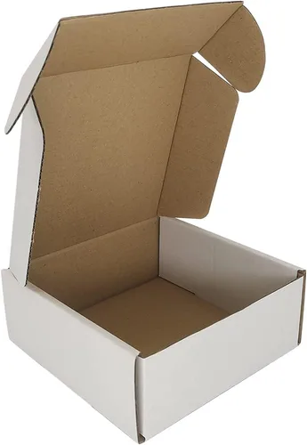Sobres corrugados de 5 x 5 x 2 pulgadas, paquete de 25, cajas de envío de cartón, color blanco (CM552-25)
