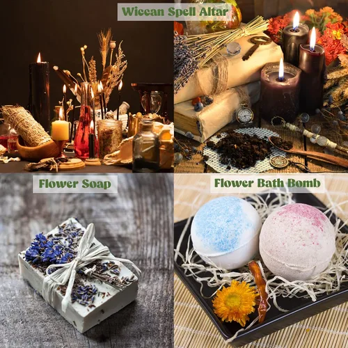 Miniatura 5 de Kit de hierbas de brujería para principiantes de bruja, paquete de 30 hierbas secas diferentes para rituales Wicca, paganos y wiccanos, suministros