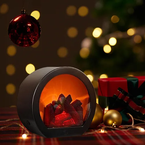 Miniatura 7 de Mini calentador de chimenea, linternas decorativas para chimenea, pequeña chimenea falsa, lámpara de fuego LED con efecto de llama, decoración