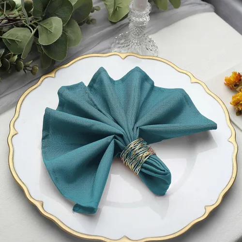 Miniatura 14 de 60 servilletas de poliéster azul marino de 17 pulgadas para boda, fiesta, recepción, catering, eventos, restaurante, cocina, hogar