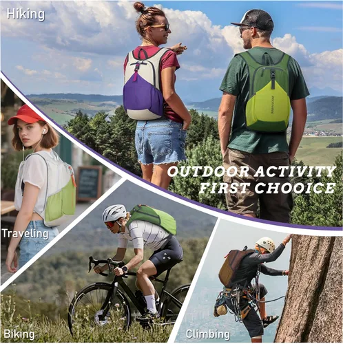 Miniatura 7 de BECOJADDE - Mochila de senderismo pequeña de 15 L para hombres y mujeres, plegable y ultraligera, para viajes, camping y actividades al aire libre
