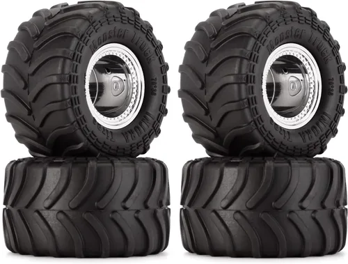 Miniatura 9 de INJORA Juego de neumáticos de rueda de camión monstruo a control remoto, 2.756 x 1.496 in para 1/24 RC Crawler Car Axial SCX24 Bronco Gladiator C10