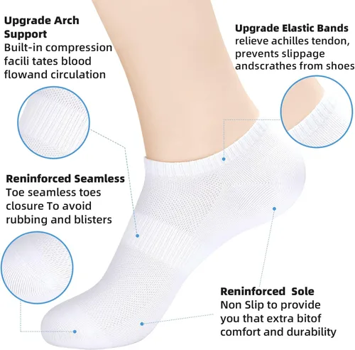 Miniatura 5 de ATBITER Ankle Socks Women's Thin Athletic Running No Show Low Cut Lightweight Socks 610-Pairs