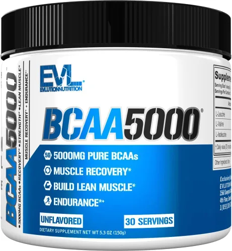 Evlution EVL BCAAs - Polvo de aminoácidos BCAA en polvo, bebida de recuperación después del entrenamiento y energía sin estimulación para antes del