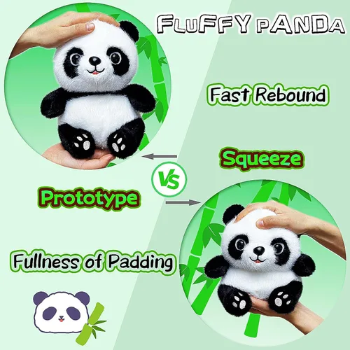 Miniatura 3 de Juguetes de Peluche de Oso Panda de 10 Pulgadas para Niños y Bebés, Lindos Juguetes de Oso Panda de Peluche, Osos de Peluche Suaves para Relleno
