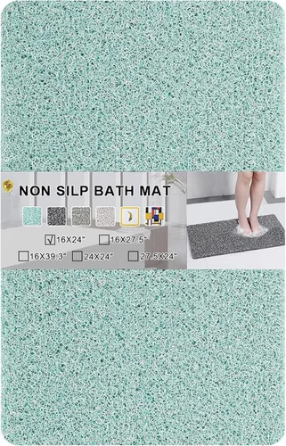 Miniatura 15 de Tapete antideslizante para bañera, tapete de baño antideslizante de 0.6 pulgadas, extra grueso, de secado rápido, tapete de ducha antideslizante