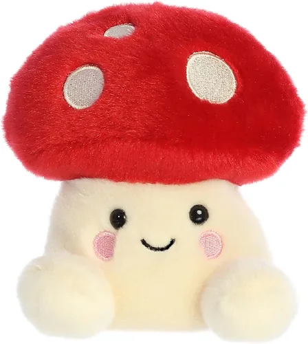 Aurora Adorable Palm Pals Amanita Mushroom - Divertido peluche coleccionable para coleccionistas de niños y adultos, perfecto para decorar