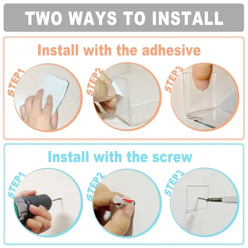 Miniatura 4 de Soporte para diadema de acrílico para pared, paquete de 3 unidades, organizador transparente para colgar diademas para niñas y mujeres