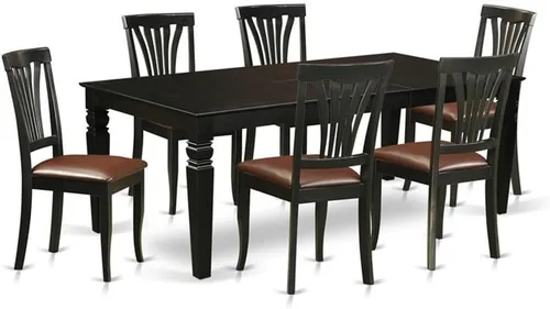 Miniatura 15 de East West Furniture LGAV5-BCH-W - Juego de cocina de 5 piezas que incluye una mesa de comedor rectangular con hoja de mariposa y 4 sillas de asiento