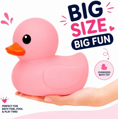 Miniatura 5 de XL Jumbo Grande Pato de Goma para Baño - Pato Gigante Sin Agujero, Juguete de Agua para Baby Shower, Impermeable, Gran Patito para Bebés, Sin Rosa