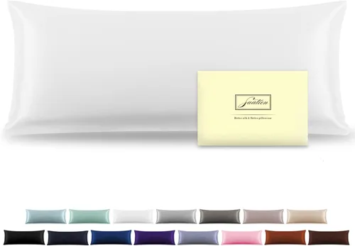 Miniatura 57 de Funda de almohada de seda para cabello y piel, suave, transpirable y sedosa 100% seda Queen, juego de 2, fundas de almohada de seda de morera