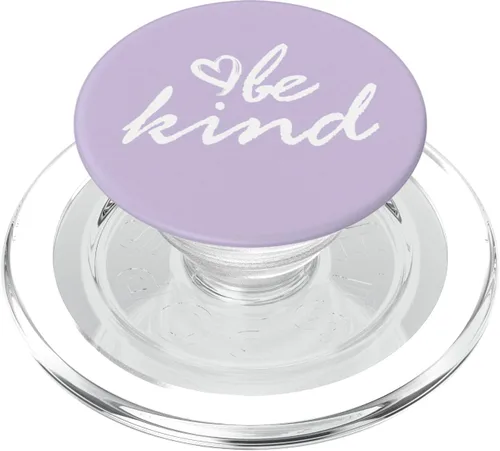 White Be Kind Light Pastel Purple PopSockets MagSafe PopGrip para iPhone