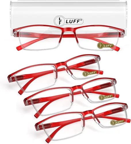 Miniatura 12 de LUFF 4 lentes de lectura anti-Blu-Ray Uv400, lectores de sol con bisagras de resorte (2.0X)