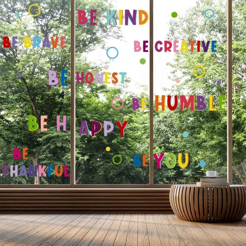 Miniatura 4 de 6 calcomanías inspiradoras coloridas para pared, frases motivacionales, calcomanías de pared con frase "You're Braver Than You Believe