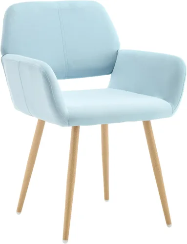 Miniatura 27 de KCC Sillas Pequeñas y Modernas con Brazos para Comedor 1 Pieza, Asiento Lateral Tapizado en Terciopelo de Mediados de Siglo Club para Invitados