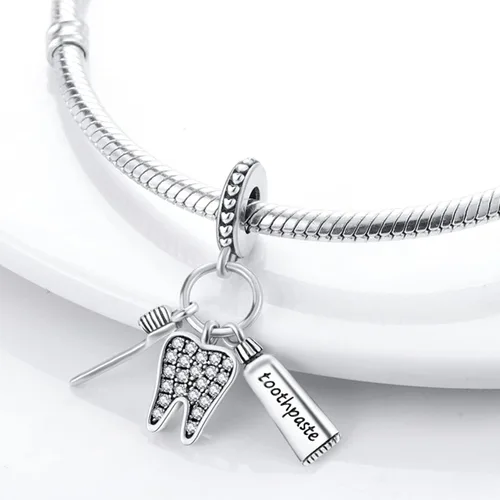 Miniatura 3 de MULA - Dijes de plata de ley 925 para pulseras y collares, dijes de bolso, cuentas, gato, tortuga, regalo de joyería para mujeres y niñas