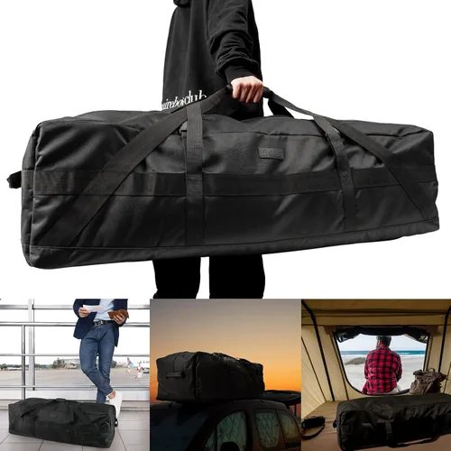 Miniatura 6 de Fitdom Bolsa de viaje de almacenamiento grande, Negro -, Bolsa de lona