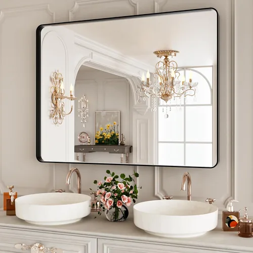 Miniatura 39 de Espejo de baño LED de 72 x 36 pulgadas, retroiluminado y frontal iluminado, espejo de tocador grande iluminado con luces, antiniebla, regulable