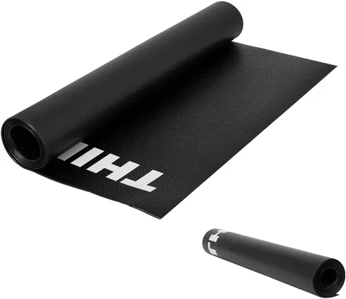Miniatura 9 de Thinvik Alfombrilla de bicicleta para bicicleta Peloton Spinning y Wahoo Kickr 30 x 60 pulgadas/30 x 72 pulgadas, alfombrilla de entrenamiento