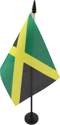 Miniatura 70 de Bandera de mesa de Anguila de 4 x 6 pulgadas, bandera de escritorio británica de Anguila, 5.9 x 3.9 in, palo y base de plástico negro AZ FLAG