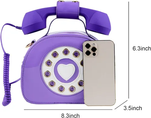 Miniatura 29 de Oweisong Divertido bolso de teléfono para mujer, bolso cruzado de hombro con asa superior para teléfono