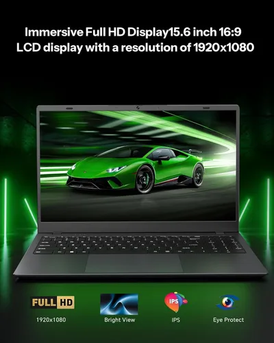 Miniatura 3 de Laptop de 15.6 pulgadas con Pentium Gold 6500Y (hasta 3.4 GHz), 8 GB de RAM 256 GB SSD, 1080P Full HD, USB-C, WiFi 5, BT5.0, computadoras portátiles