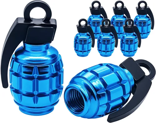 Miniatura 46 de 6 tapas de válvula de neumático, cubiertas universales de válvula de neumático de aleación de aluminio para automóviles, camiones, SUV, Rojo