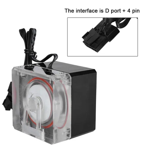 Miniatura 3 de Bomba de agua silenciosa, bomba de agua integrada de refrigeración por agua de PC, soporta velocidad de control inteligente PWM, conexión universal
