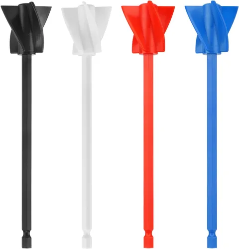Paletas mezcladoras de resina, 4 paletas mezcladoras de pintura reutilizables, accesorio multiuso para resina, pintura, silicona, mezcla de esmalte