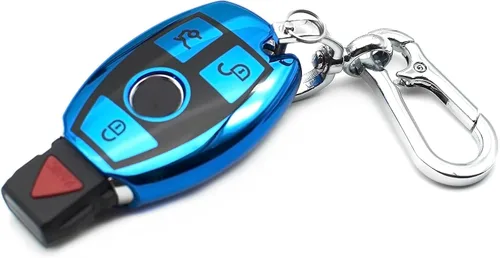 Compatible con Mercedes Benz C E S G M CLS CLK G R Class Sprinter 300 Series Smart TPU Funda para Llavero Remoto, Estuche Protector con Guante, con