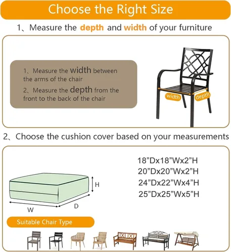 Miniatura 2 de Sigmat - Funda para cojín de asiento de exterior Negro
