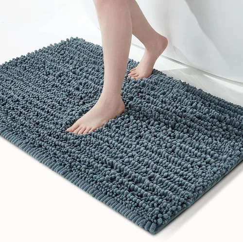 Miniatura 85 de FLOLEOPA Alfombras de Baño de Microfibra de Felpa Suave, Alfombras de Baño Absorbentes Antideslizantes Lavables a Máquina, Tapetes de Baño para Beige