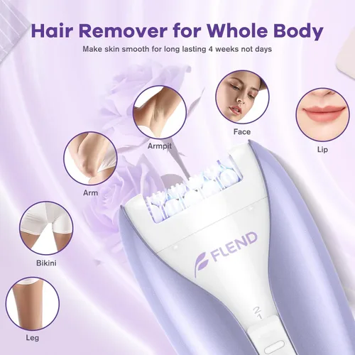 Miniatura 2 de Depiladora para mujer, dispositivo de depilación facial silencioso, tecnología de deslizamiento suave, 2 velocidades y 36 pinzas, depiladora suave