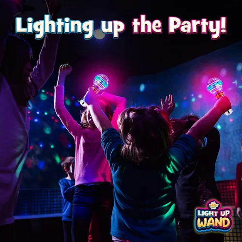 Miniatura 4 de IPIDIPI TOYS Varita Mágica Giratoria con Luz LED para Niños, Pack de 2, Varita Sensorial con Globo LED - Juguetes Iluminados para Relleno