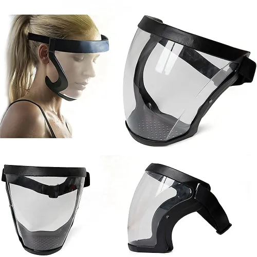 Miniatura 8 de Protector facial súper protector, máscara antivaho, protector facial transparente para adultos, máscara facial de plástico (gris)