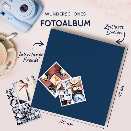 Miniatura 2 de Goldbuch Álbum de fotos, Summertime, 9.8x9.8 in, 60 Páginas con glassine, Azul claro, 11.8x12.2 in