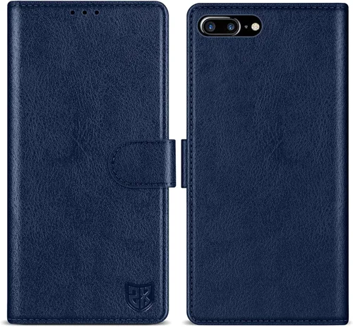 Miniatura 10 de ZZXX Funda tipo cartera para iPhone 7 Plus/iPhone 8 Plus con bloqueo RFID, ranura para tarjetas, función atril, cierre magnético, funda protectora