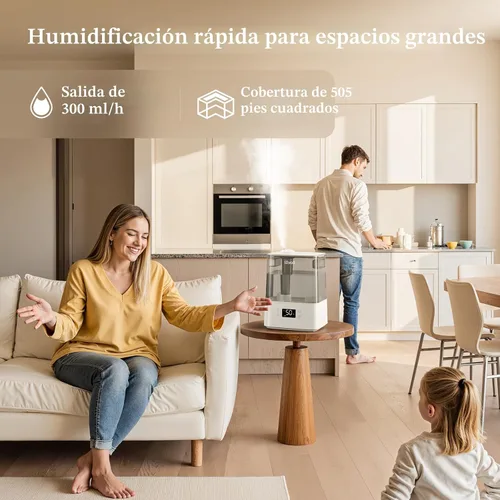 Miniatura 3 de LEVOIT Humidificadores para dormitorio, habitación grande, hogar, (6L) difusor de aceite esencial de llenado superior de niebla fría para bebés