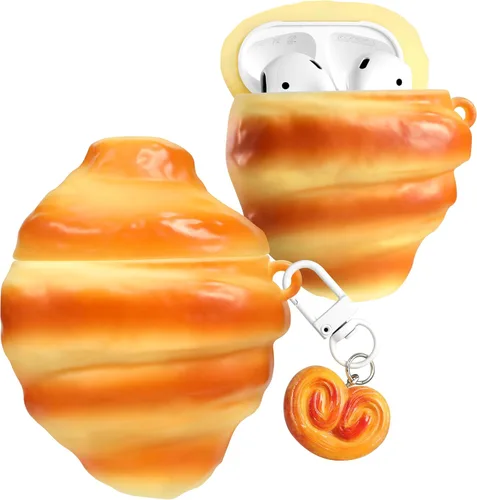 Miniatura 14 de Boaretiu - Funda para AirPods Pro/Pro de 2ª generación, lindo KawaiiBanana con llavero para AirPods Pro y Pro 2, divertida funda 3D de silicona