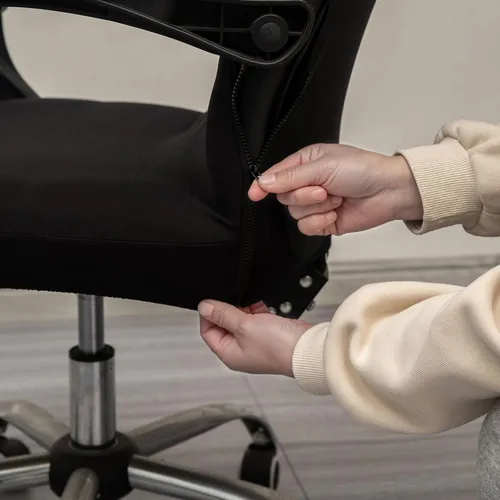 Miniatura 4 de Melaluxe - Funda elástica universal para silla de oficina, cubierta para silla de escritorio, fundas deslizantes para silla de computadora
