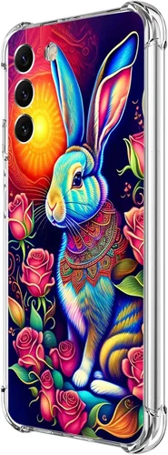 Miniatura 35 de Funda para Galaxy S23, diseño de mariposas azules, rosas, protección contra caídas, a prueba de golpes, de cuerpo completo, resistente a