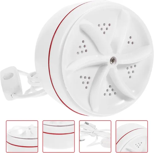 Miniatura 4 de Balacoo Mini lavadora portátil con turbina alimentada por USB, para viajes, viajes de negocios, uso en apartamentos, pequeña lavadora de ropa ligera