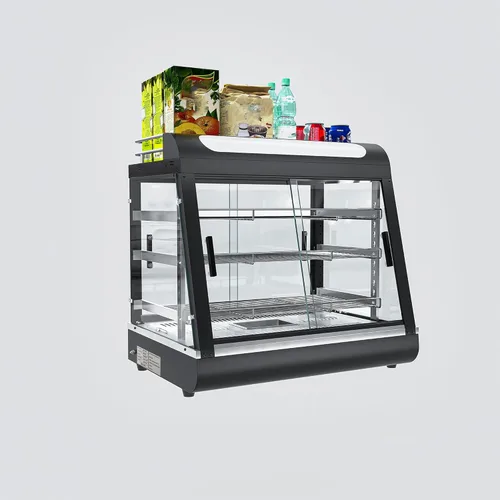 Miniatura 8 de vitrina de calentador de alimentos de 27 pulgadas, calentadores de alimentos comerciales de 3 niveles con estante superior para leche/botellas