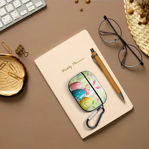 Miniatura 7 de Spring Happy Easter Holiday Headphone Cover for AirPods Pro 2nd 1st Generation Case Cover with Keychain, Shockproof Hard Shell Protective Case for