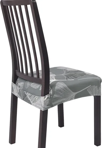 Miniatura 17 de SearchI Juego de 6 Fundas de Asiento para Sillas de Comedor Elásticas, Fundas de Asiento Suave Extraíbles y Lavables para Sillas de Comedor, Flor