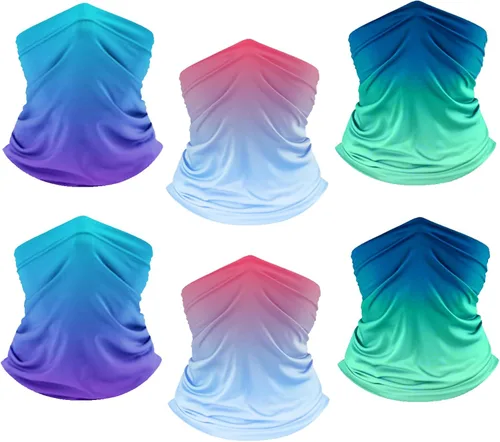 Miniatura 12 de UPF 50+ Sun Protection UV Cooling Neck Gaiter Face Mask Gradient Color Scarf Breathable Bandana for Men & Women