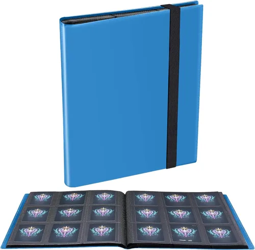 Carpeta de Tarjetas, Carpeta de Colección de Tarjetas de 9 Bolsillos Mejorada para Tarjetas, Álbum con Soporte para 360 Tarjetas para Yugioh, MTG,