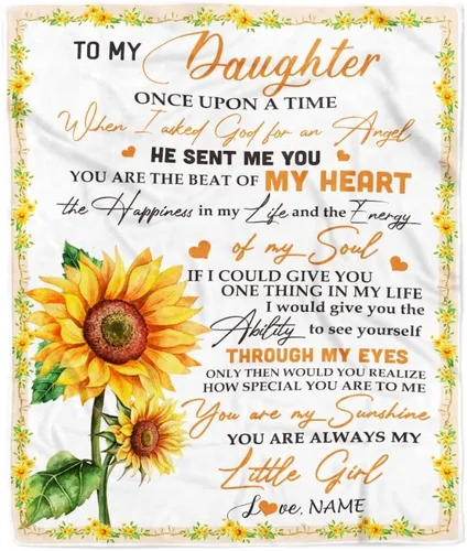Miniatura 9 de Manta personalizada con texto en inglés «To My Amazing Daughter from Mom Dad Lion Never Forget I Love You Daughter», manta de forro polar