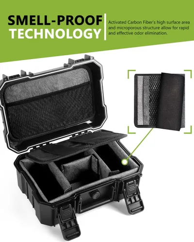 Miniatura 5 de Caja de almacenamiento OZCHIN a prueba de olores con cerradura – Caja grande a prueba de olores, estuche impermeable y a prueba de golpes