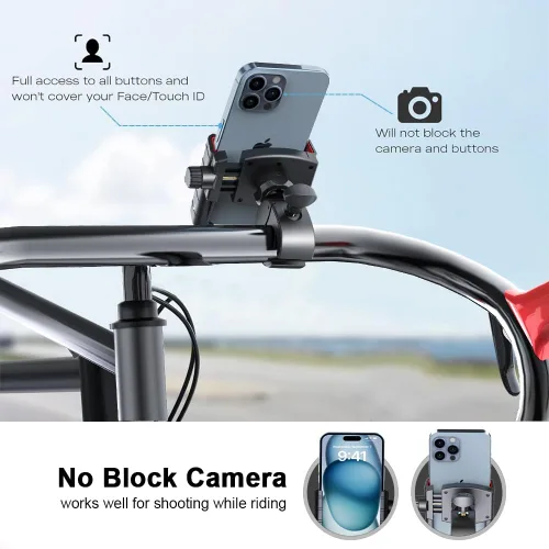 Miniatura 6 de Soporte universal ajustable para teléfono de bicicleta compatible con iPhone 15/14/13/12 Pro Max, Samsung Galaxy S23/S22 Ultra, accesorios